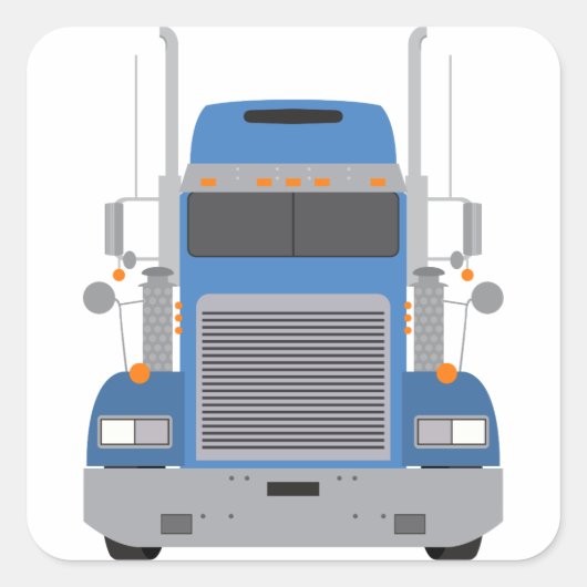 Big Truck Vierkante Sticker (Voorkant)