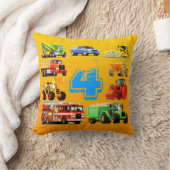 Big Trucks 4th Birthday Kussen (Deken)