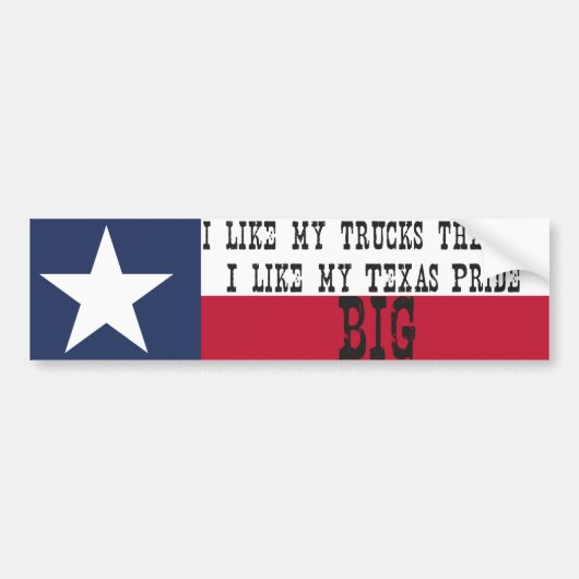 Big Trucks - Big Texas Pride Bumpersticker (Voorkant)