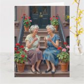 Big Twin Mugs & Memories Birthday Occasion Card Kaart (Gele Bloem)