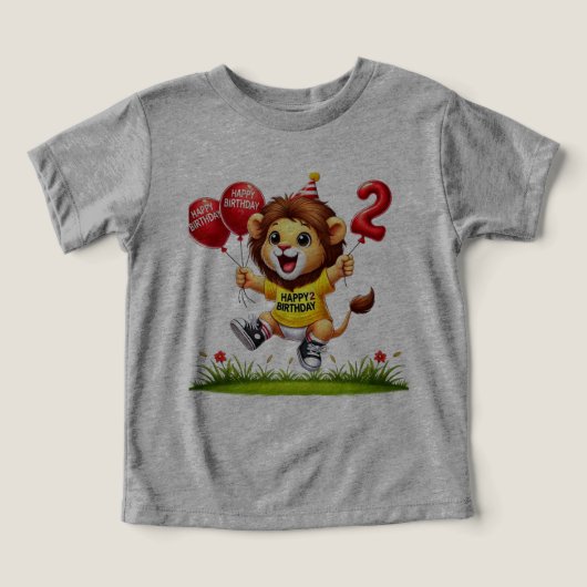 Big Two Celebration : Lion avec ballons (Design Recto)