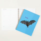 Big vampire bat cartoon illustration planner (Display)