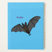 Big vampire bat cartoon illustration planner (Achterkant)