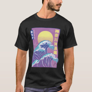 Big Wave Anime Ga Otaku Japanse Vaporwave T-shirt