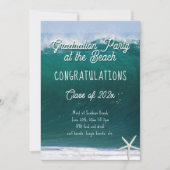 Big Wave Beach Graduation Party Invitation de clas (Devant)