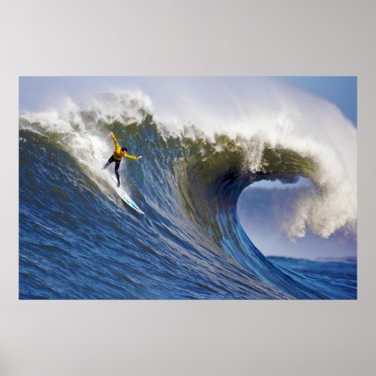 Big Wave bij de Mavericks Surfred Competition Poster (Voorkant)