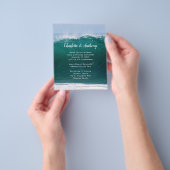 Big Wave Budget Weddenschap Kustuitnodiging Flyer (Hand)