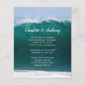 Big Wave Budget Weddenschap Kustuitnodiging Flyer (Voorkant)