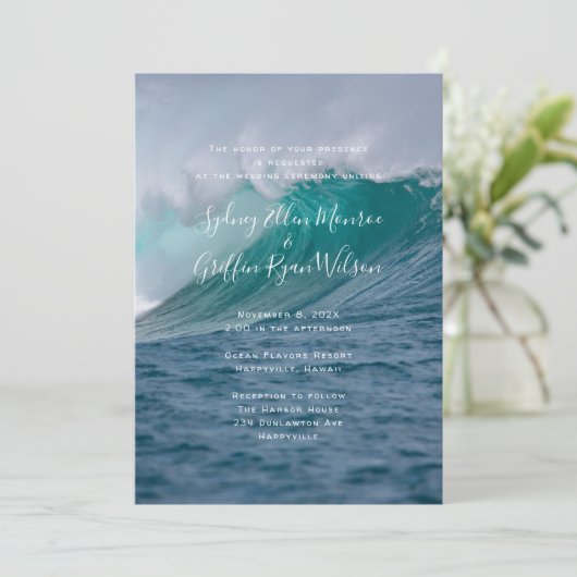 Big Wave Faire-part de mariage (Debout devant)