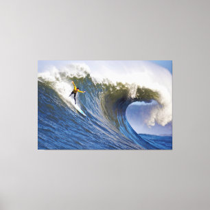 Big Wave in de Mavericks Surfance Competition Canvas Afdruk