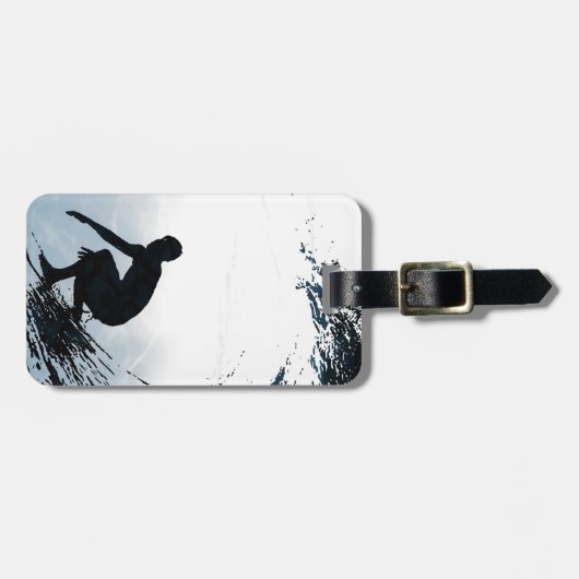 Big Wave Surfer Bagagelabel (Voorkant horizontaal)