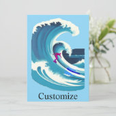 Big Wave Surfer Thunder_Cove Kaart (Staand voorkant)