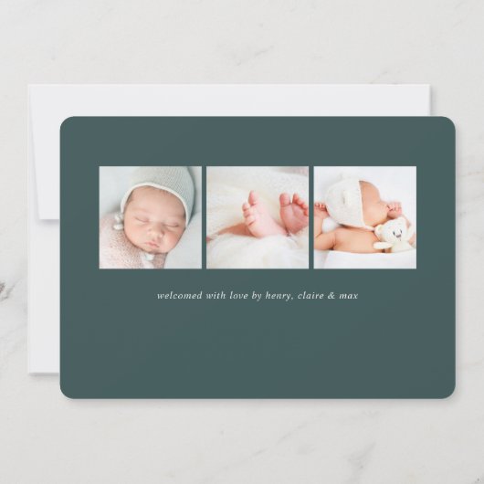 Big Welkom | Aankondiging van de foto ter geboorte (Achterkant)