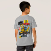 Big Wheel Construction Truck Grafisch ontwerp T-shirt (Achterkant volledig)