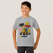 Big Wheel Construction Truck Grafisch ontwerp T-shirt (Voorkant volledig)