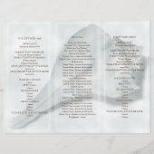 Big Whelk Shell Tri-Fold Wedding Programme (Dos)
