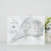 Big Whelk Shell Tri-Fold Wedding Programme (Debout devant)