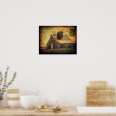 Big White Barn Digital Art Poster (Keuken)