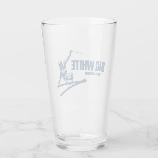 Big White British Columbia Skier Glas (Achterkant)