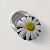 Big White Daisy Ronde Button 3,2 Cm (Voorkant /achterkant)