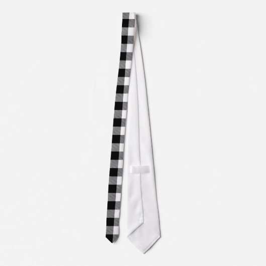 Big White en Black Buffalo Check Stropdas (Achterkant)