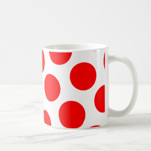 Big White en Red Polka Dots Koffiemok