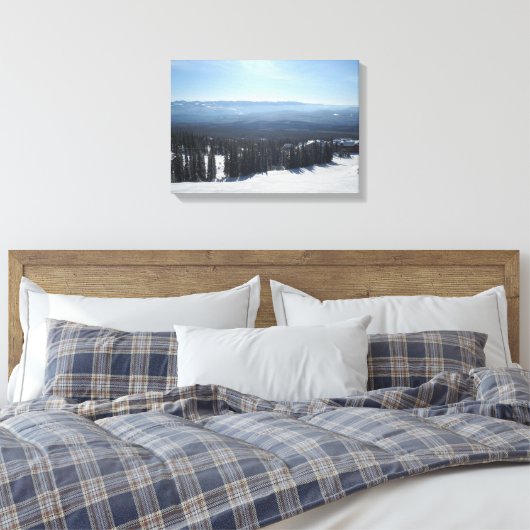 Big White Mountain Canvas Afdruk (Insitu (Slaapkamer))