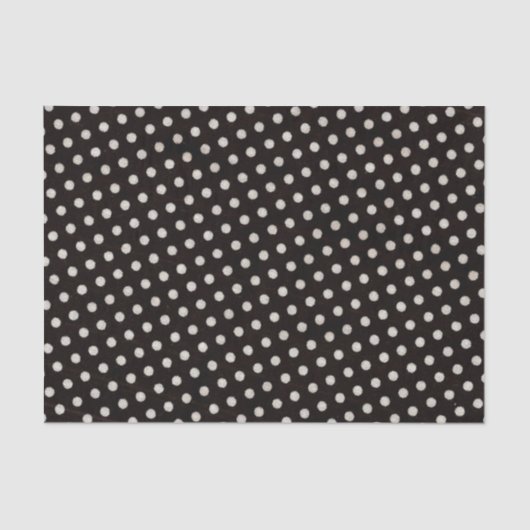 Big White Polka Dots on Black Tissuepapier (Voorkant)