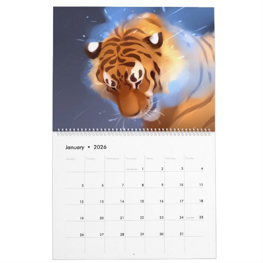 Big Wild Cats - Calendrier 2019 (Jan 2026)