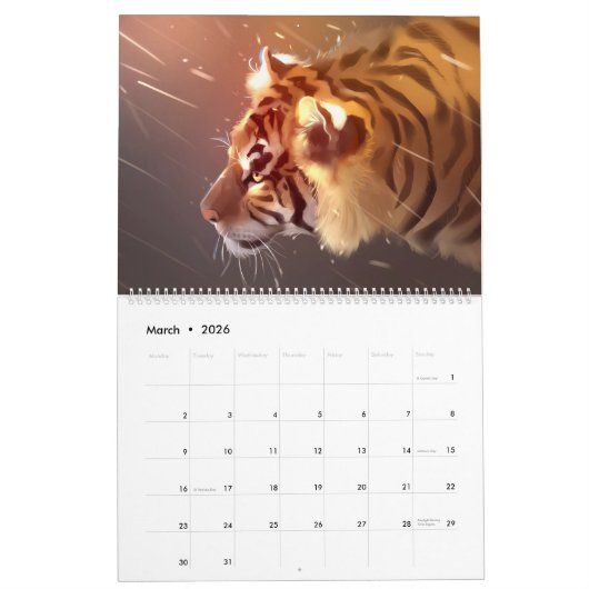 Big Wild Cats - Calendrier 2019 (Mar 2026)