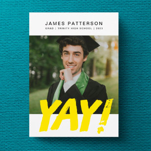 Big YAY Afstuderen bewerkbaar Afstuderen Aankondiging