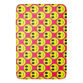 Big Yellow Allover, Hot Pink-Lg Bath Mat (Voorkant Verticaal)