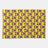 Big Yellow Allover Paars-Kitchen Towel Theedoek (Horizontaal)