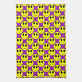 Big Yellow Allover Paars-Kitchen Towel Theedoek (Verticaal)