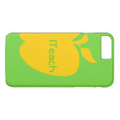 Big Yellow Apple Teacher's iPhone 7 plus Hoesje (Achterkant (Horizontaal))