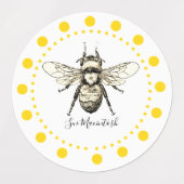Big Yellow Bee Labels (Design 1)