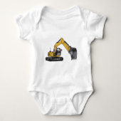 Big Yellow Excavator Romper (Voorkant)