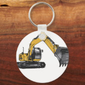 Big Yellow Excavator Sleutelhanger (Voorkant)