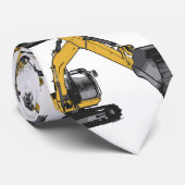 Big Yellow Excavator Stropdas (Opgerold)