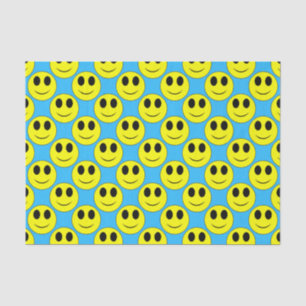 Big Yellow Happy Face Allover Tissuepapier