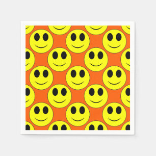 Big Yellow Happy Face Servetten