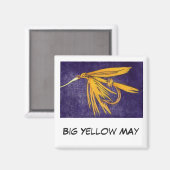 "Big Yellow May" Aimant d'art de pêche à la volée (Recto/Verso)