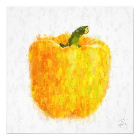 Big Yellow Pepper Foto Afdruk (Voorkant)