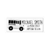 Big Yellow School Bus Driver Teacher op maat Rubberstempel (Afrduk)