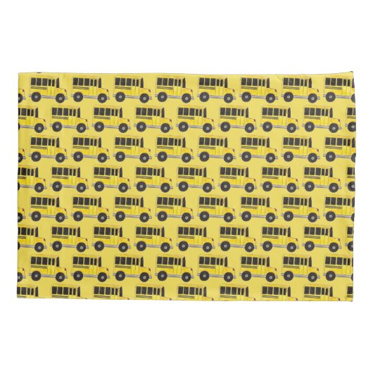 Big Yellow School Bus Driver Transport Kussensloop (Achterkant)