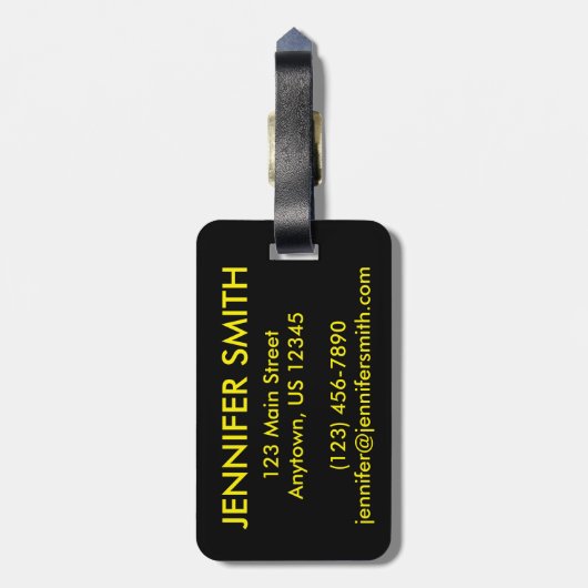 Big Yellow School Bus Teacher Transportation Bagagelabel (Achterkant verticaal)