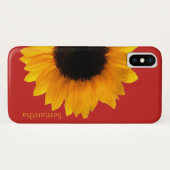 Big Yellow Sunflower iphone X Coque (Dos (Horizontal))