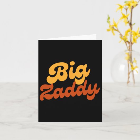 Big Zaddy Papa Vaderdag Vaderdag Kaart (Gele Bloem)