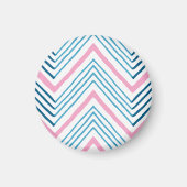 Big Zag Chevron in Pink and Aqua Magnet Magneet (Voorkant)