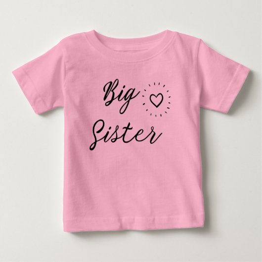 Big zus Shirt, Big Sis Shirt, kleine zuster (Voorkant)